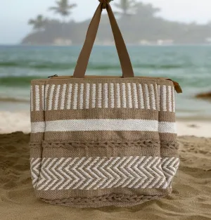BAG 4 - JUTE HANDBAG PRE-PACK 3 PCS UNIT PRICE $23.95