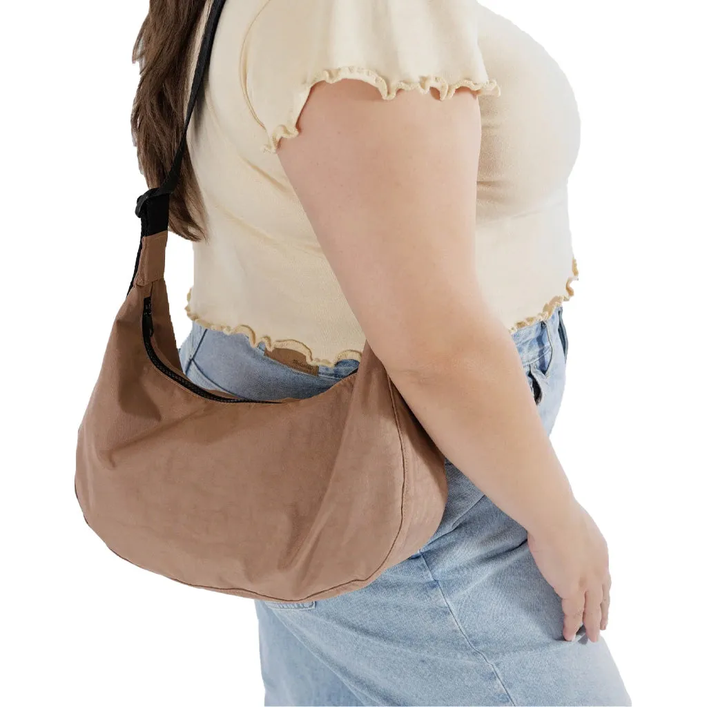 Baggu Medium Nylon Crescent Bag, Cocoa
