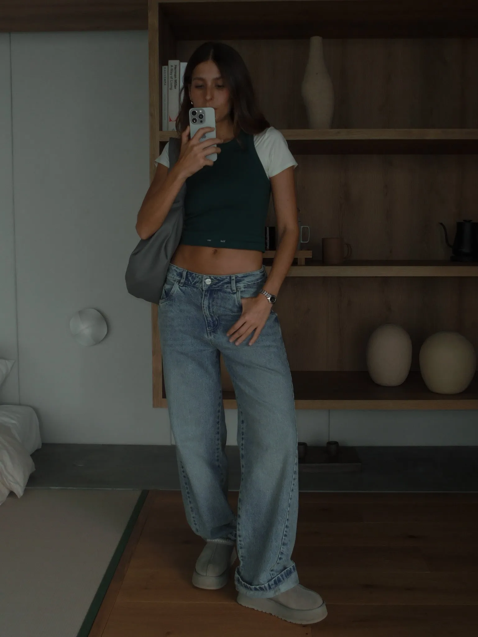 BEAN CROSS BAG  - GRAFITO GRAY