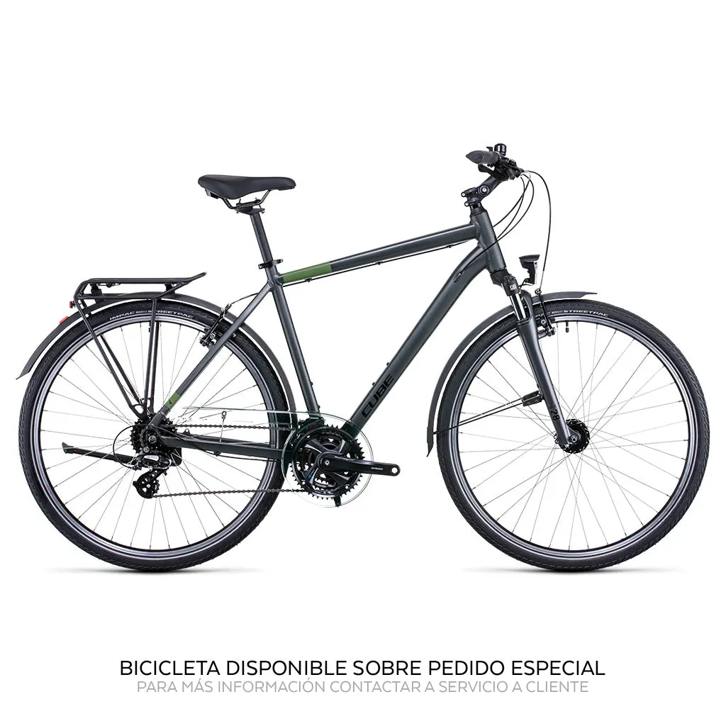 Bicicleta de ciudad CUBE Touring Grey'n'Green 2022 / Pedido especial
