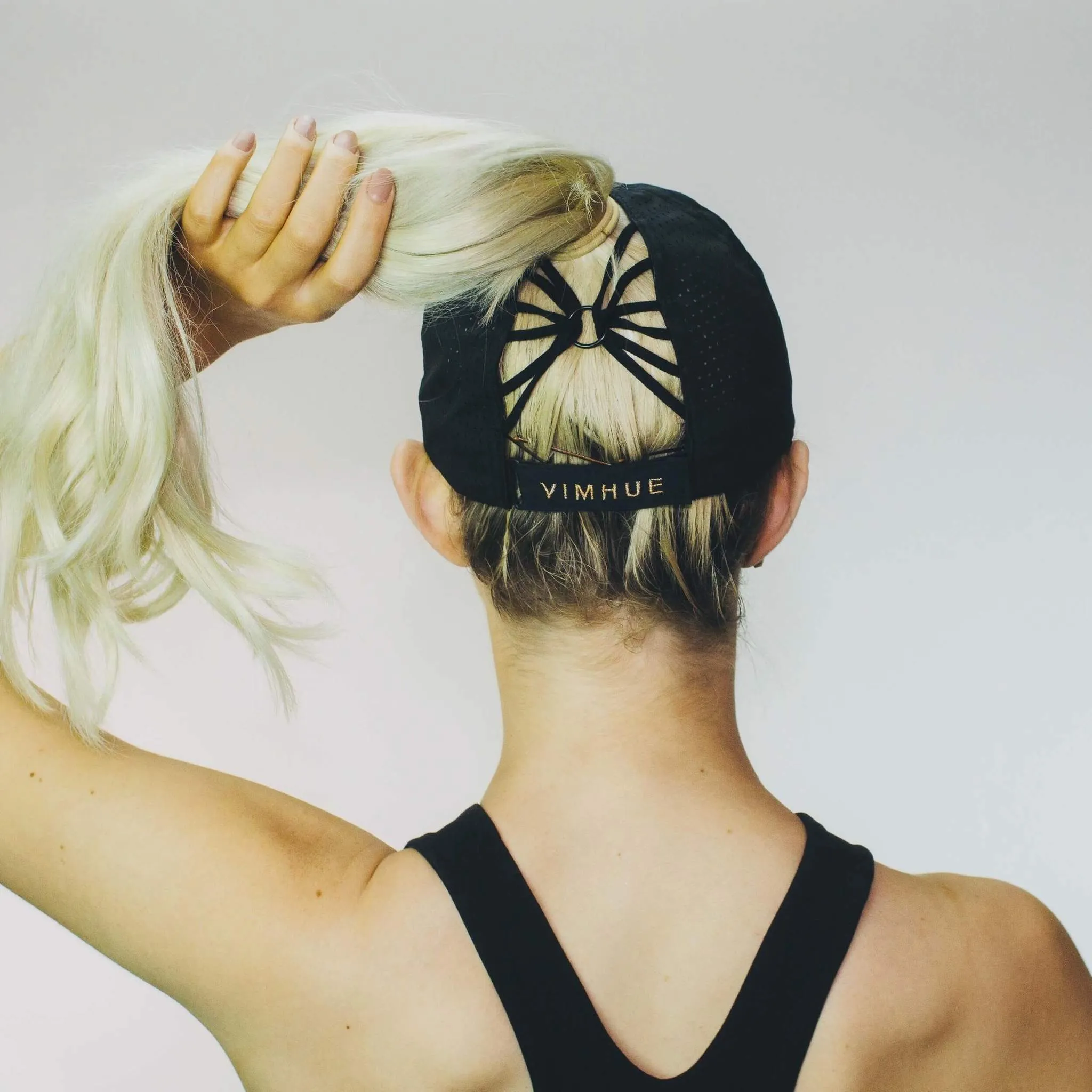 Black Active Pony Hat