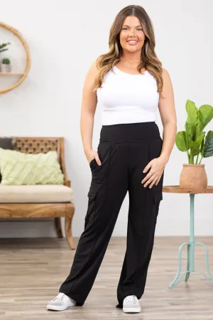 Black Straight Leg Active Joggers