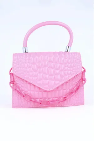 Bolsa Crossbody Cocodrilo Cadenas