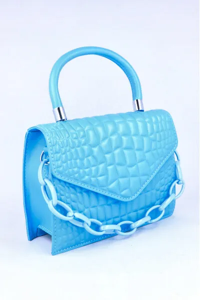 Bolsa Crossbody Cocodrilo Cadenas