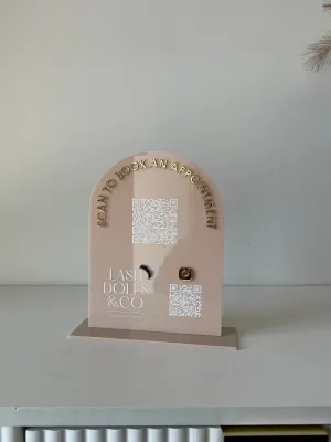 Book an appointment   Logo and 1 x QR