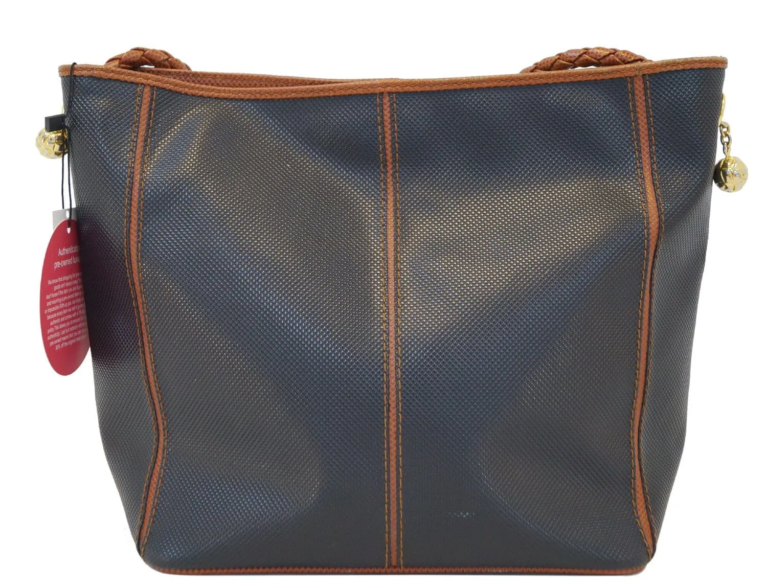 BOTTEGA VENETA Brown and Black Leather Shoulder Handbag