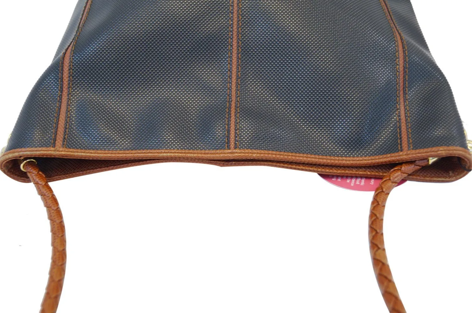 BOTTEGA VENETA Brown and Black Leather Shoulder Handbag