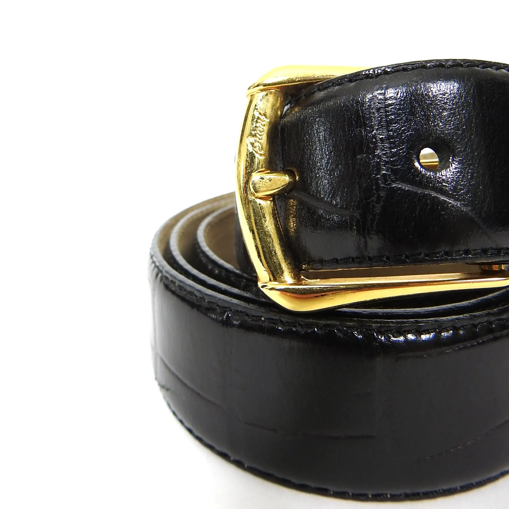 Brioni Croc Belt Size 115
