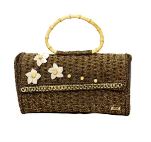 Brownflower Handbag Crochet Bag