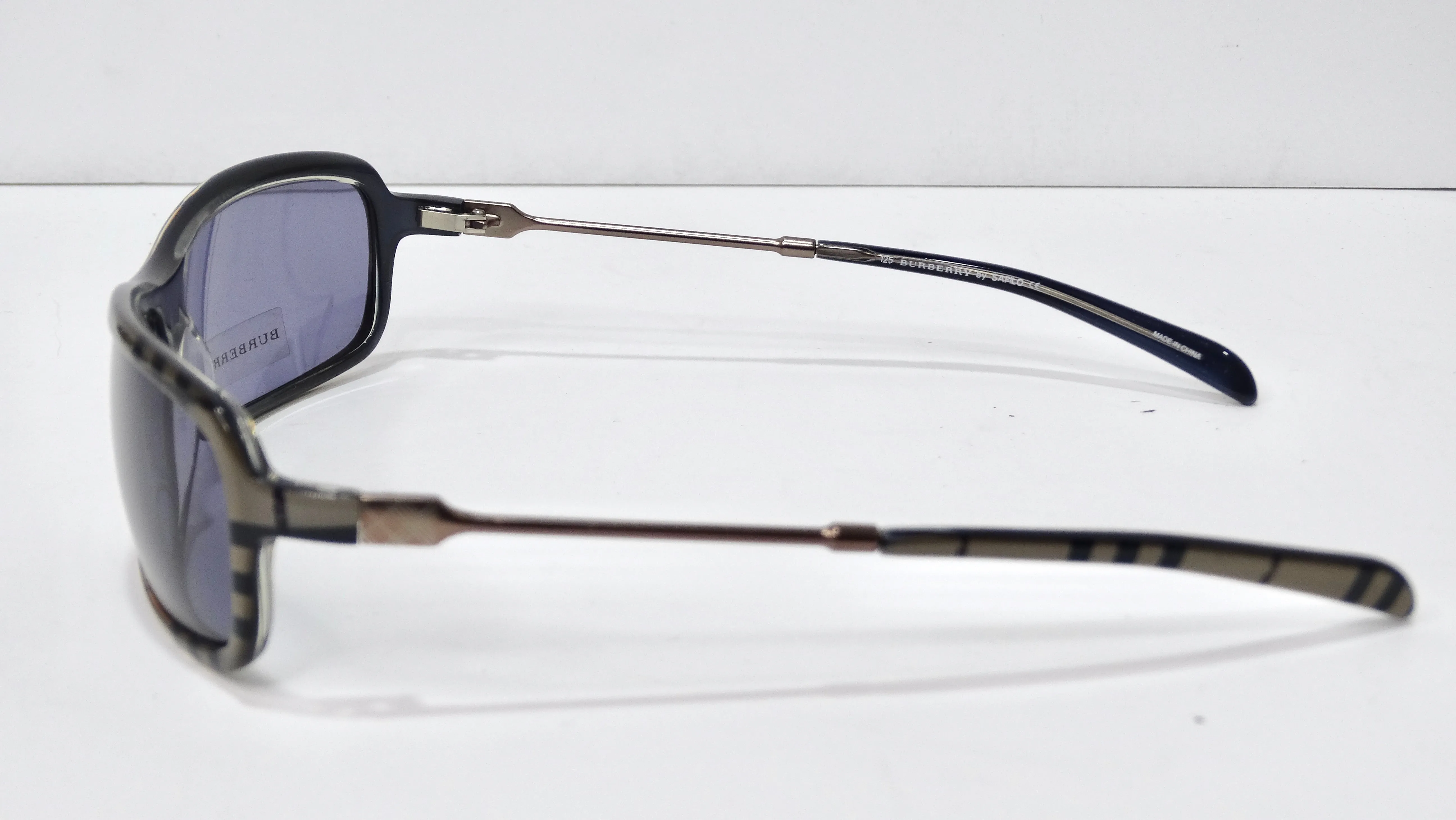 Burberry 1990's Rectangle Patterned Sunglasses