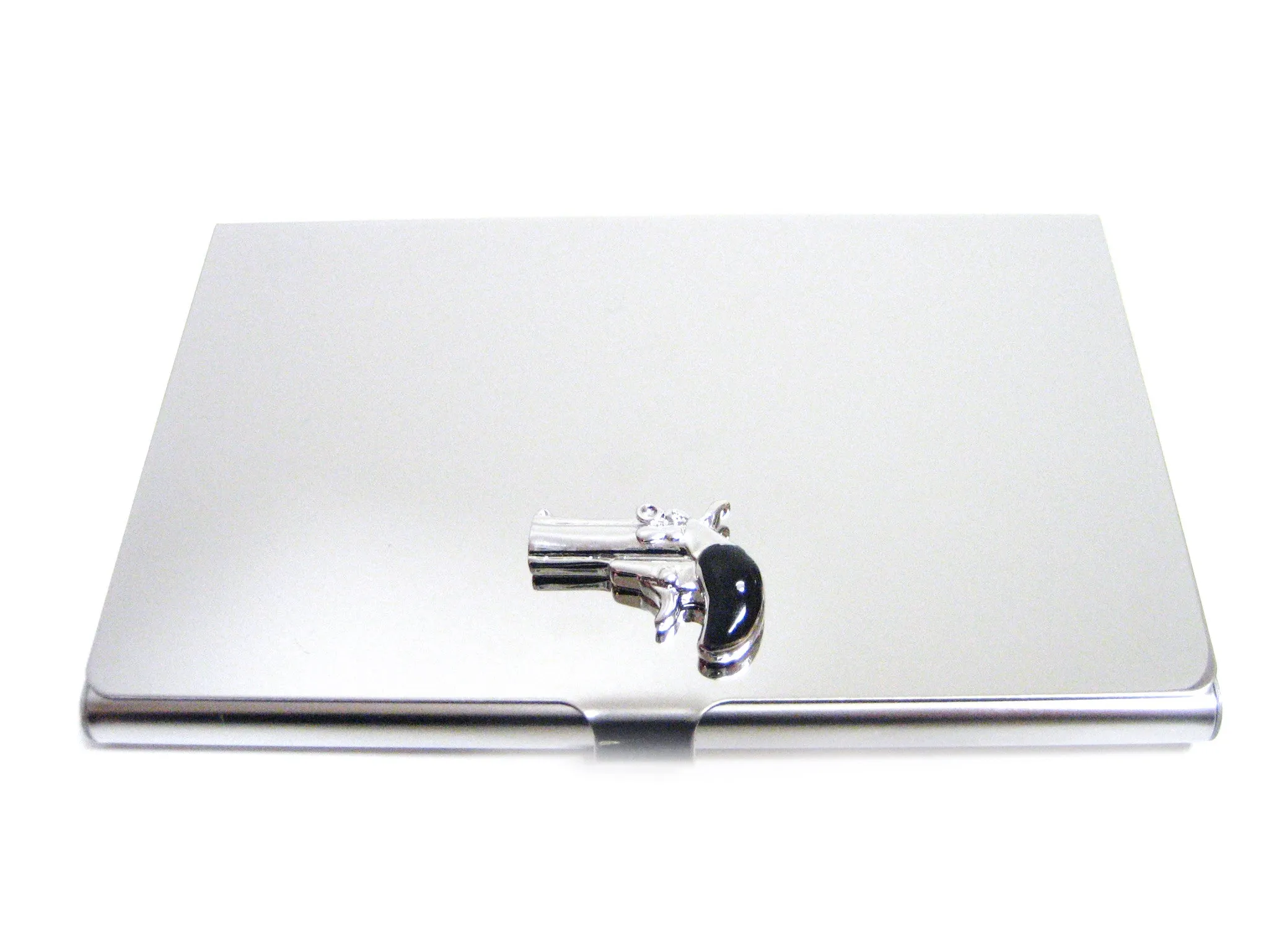 Business Card Holder with Hand Gun Pendant