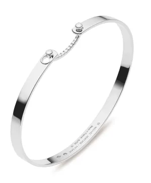 'Business Meeting' Bangle in White Gold