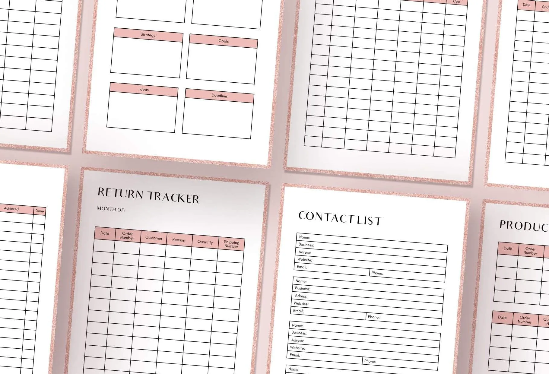 Business Operations Printable and Editable Canva Planner Template