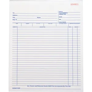 Business Source All-purpose Carbonless Triplicate Forms