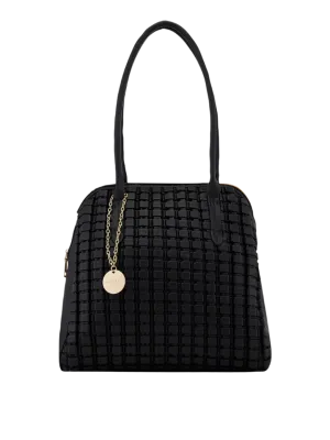 Caprese Havana Large Black Hobo Bag