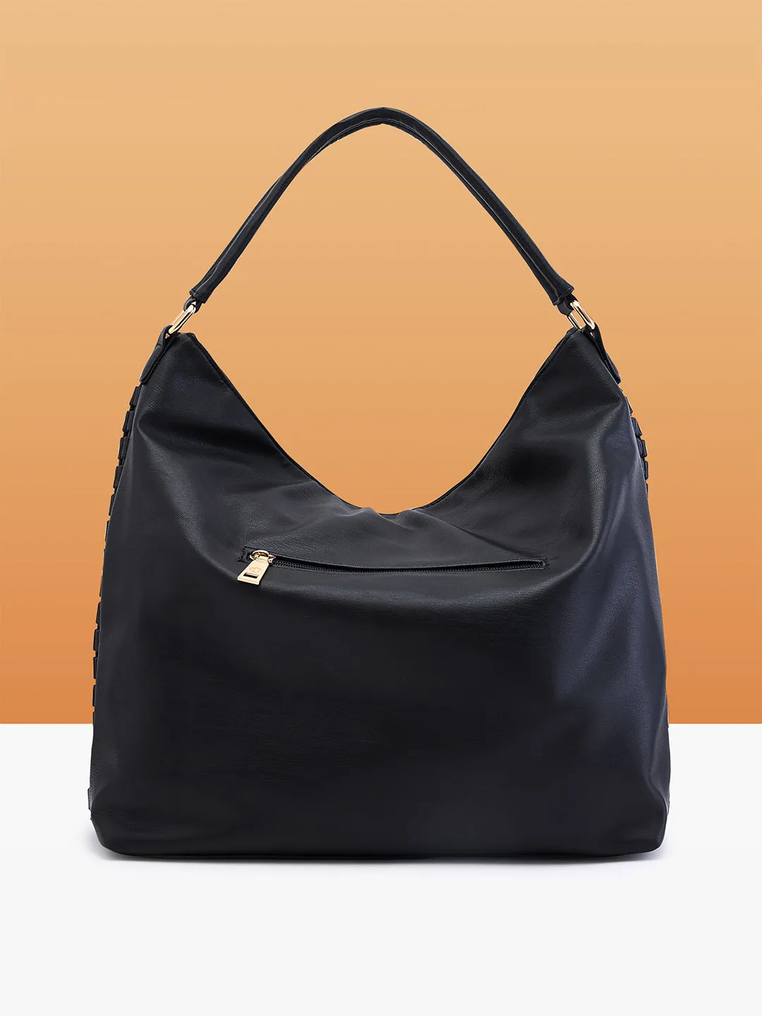 Caprese Havana Large Black Satchel Bag