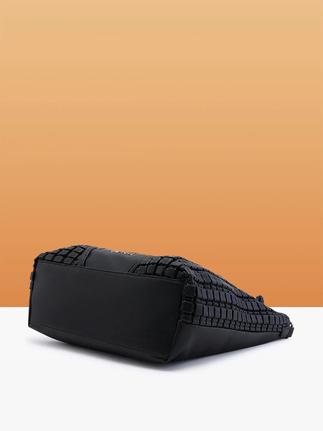 Caprese Havana Large Black Satchel Bag