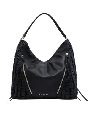 Caprese Havana Large Black Satchel Bag