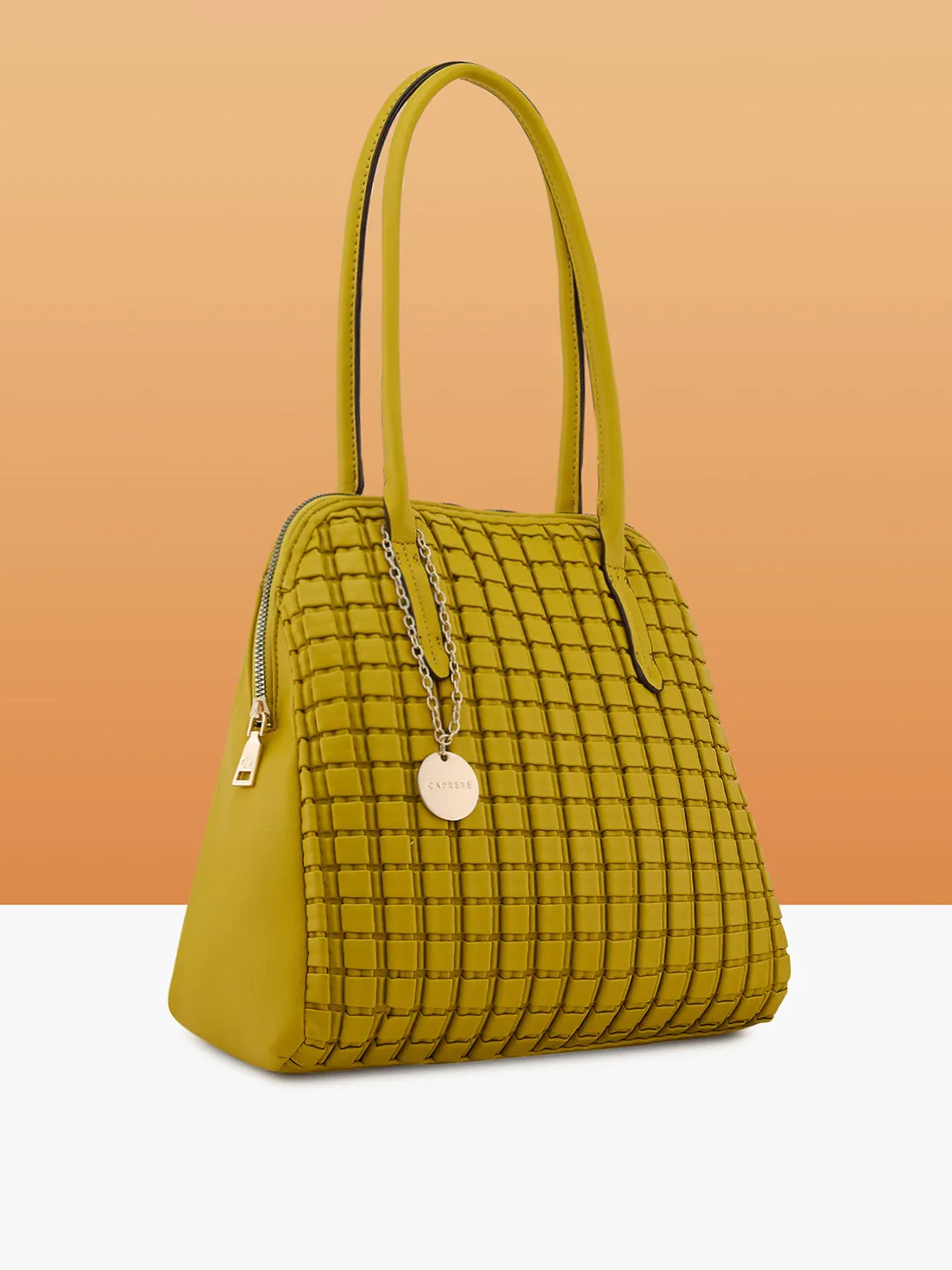 Caprese Havana Large Pastel Yellow Satchel Bag