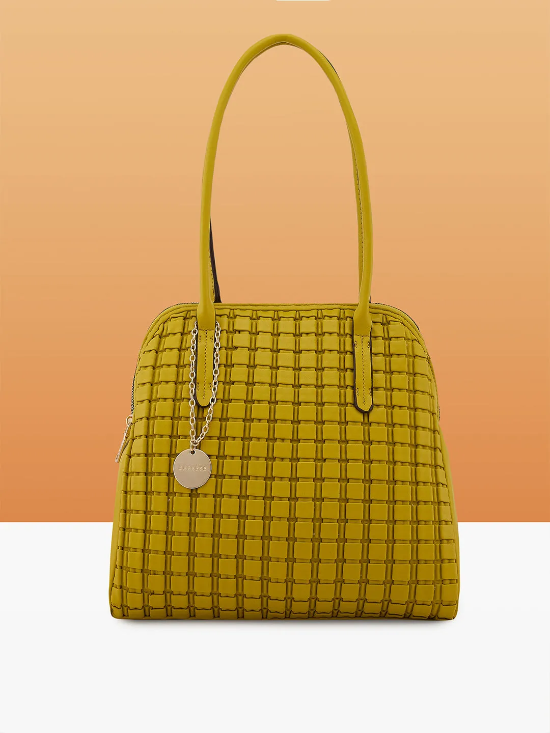Caprese Havana Large Pastel Yellow Satchel Bag