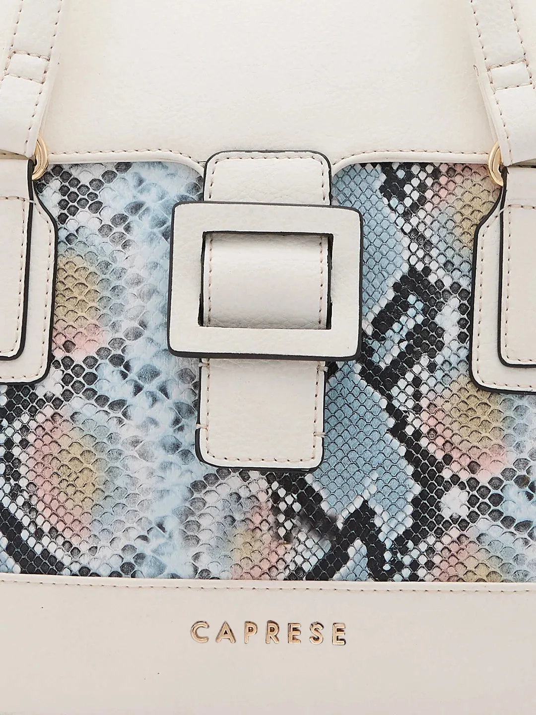 Caprese Vittoria Large Off White Satchel Bag