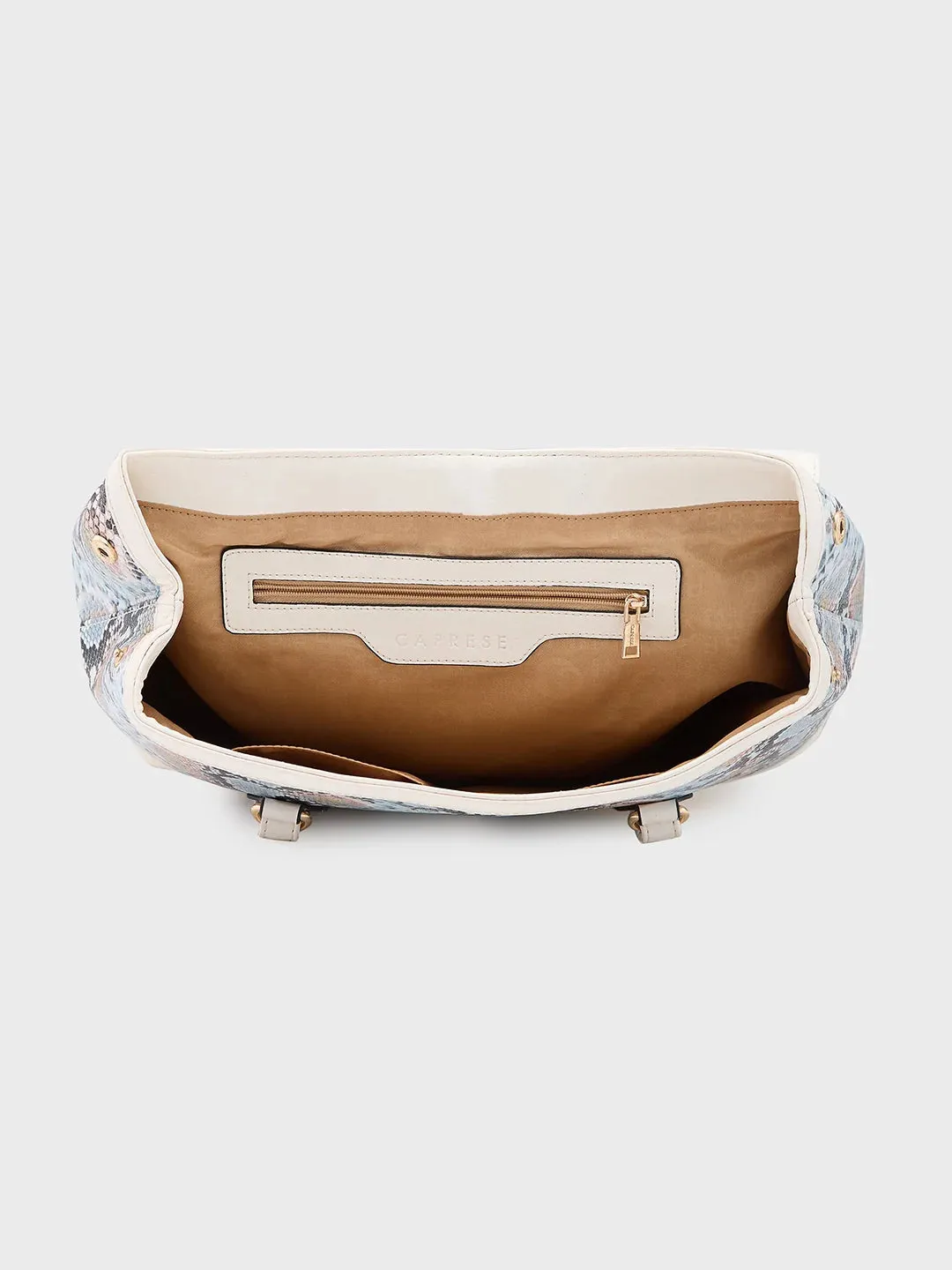 Caprese Vittoria Large Off White Satchel Bag