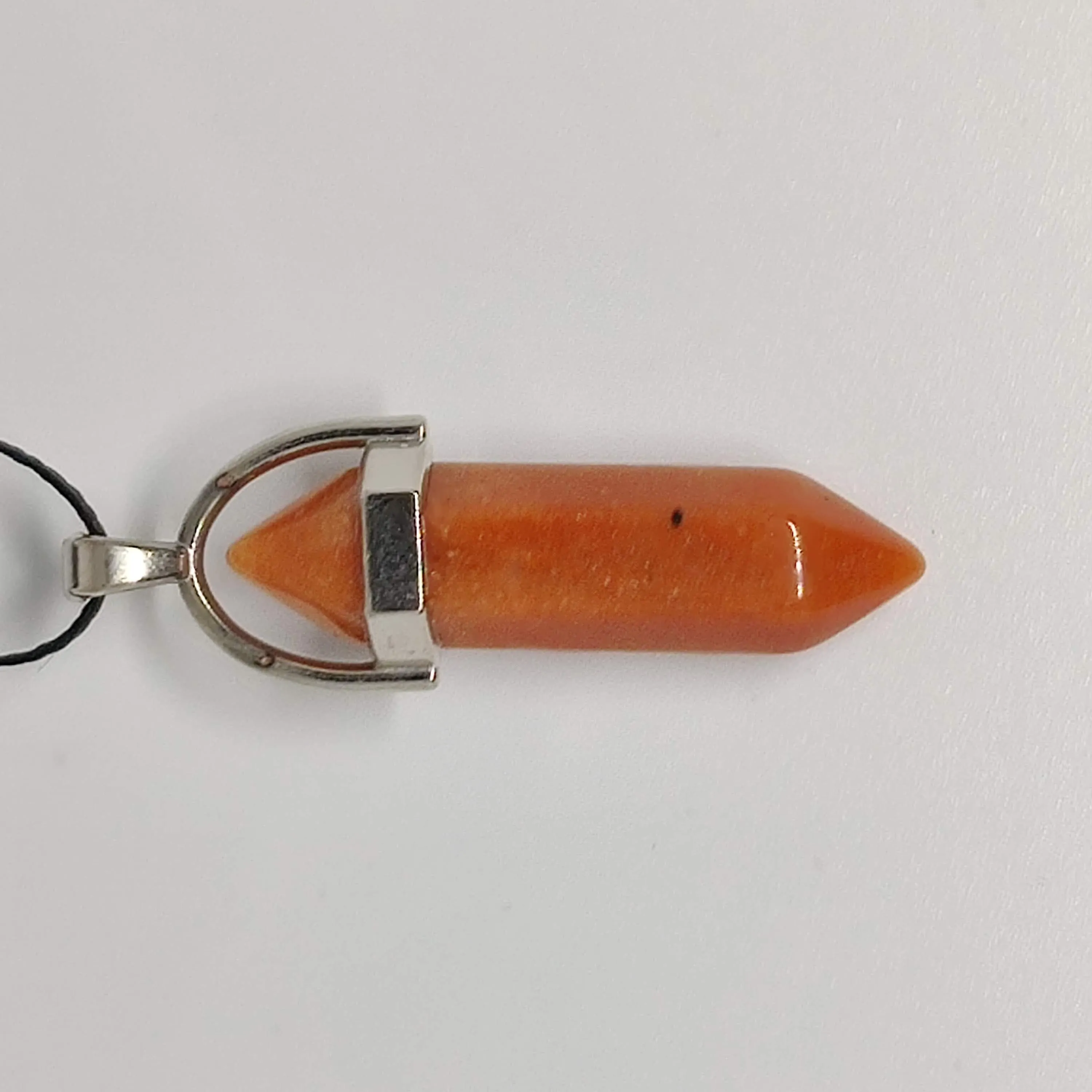 Carnelian Crystal Point Pendant