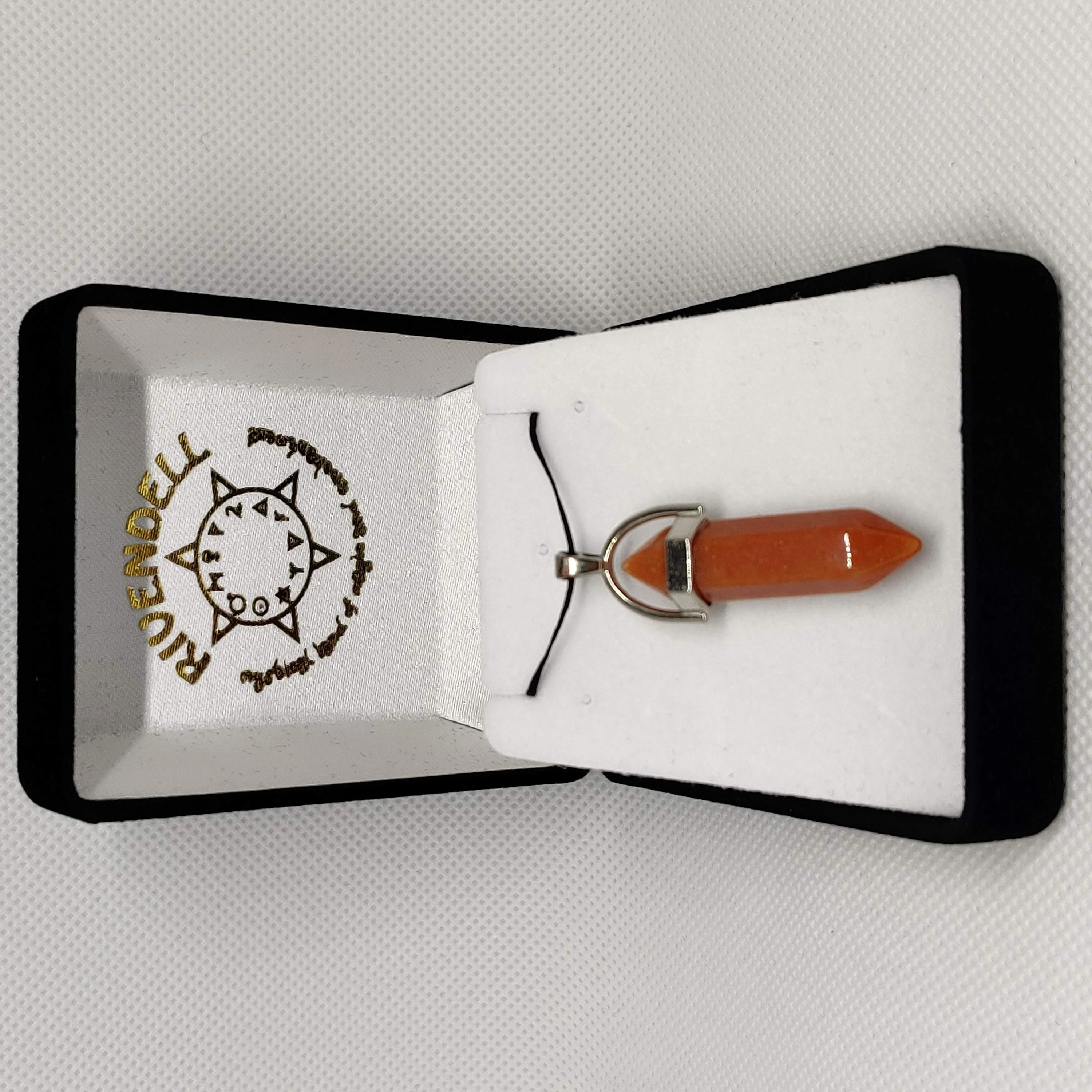 Carnelian Crystal Point Pendant