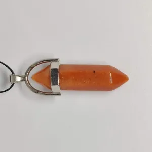 Carnelian Crystal Point Pendant