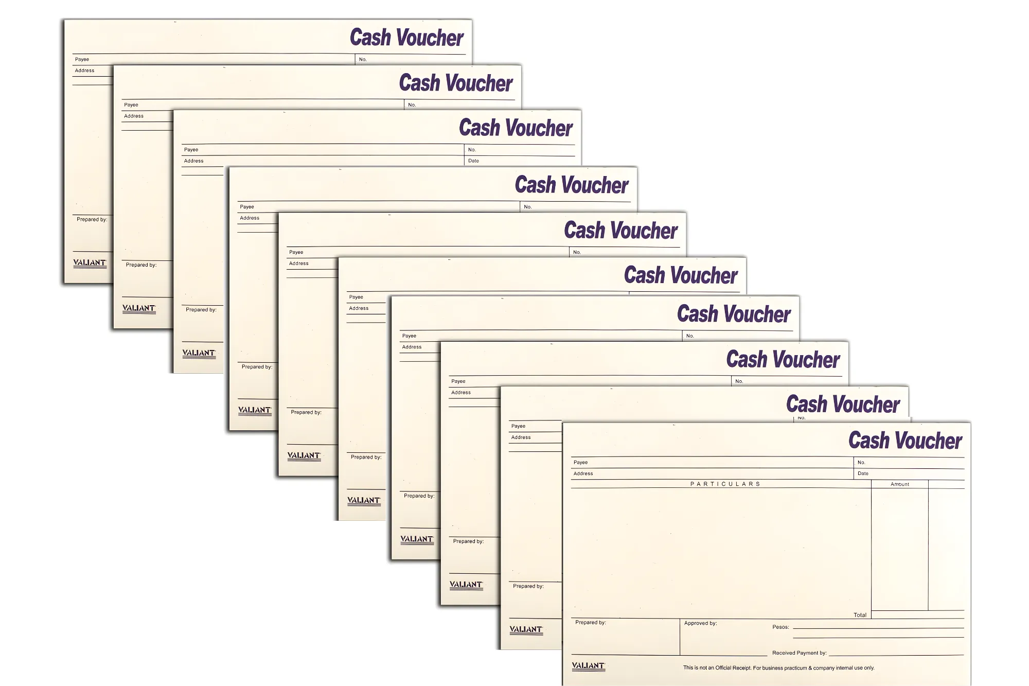 Cash Voucher 1ply 5.5in x 8.5in | 10Pads