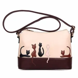 Cat Leather Handbag