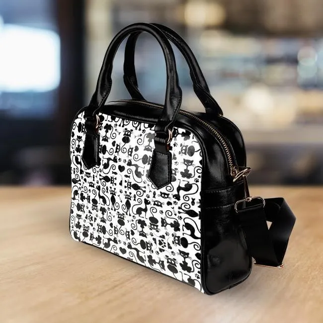 Cats White Handbag