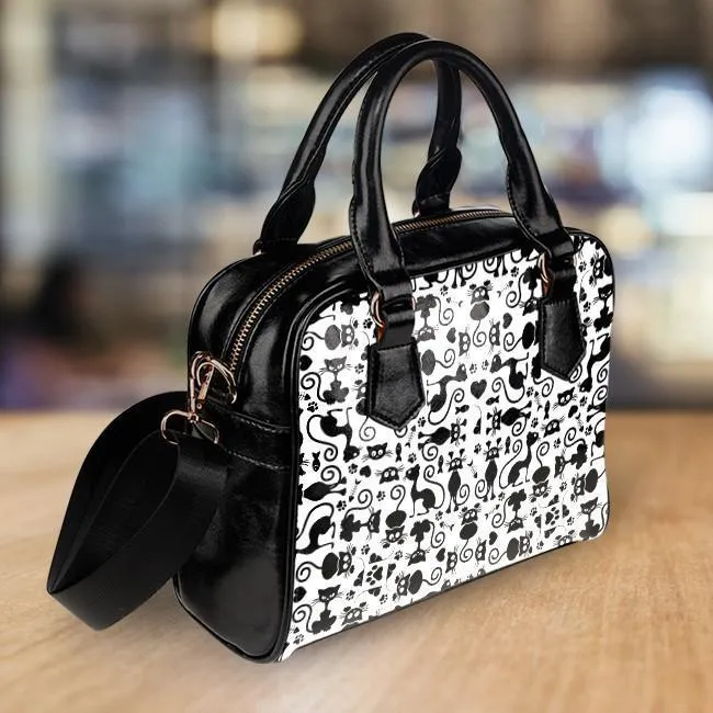 Cats White Handbag