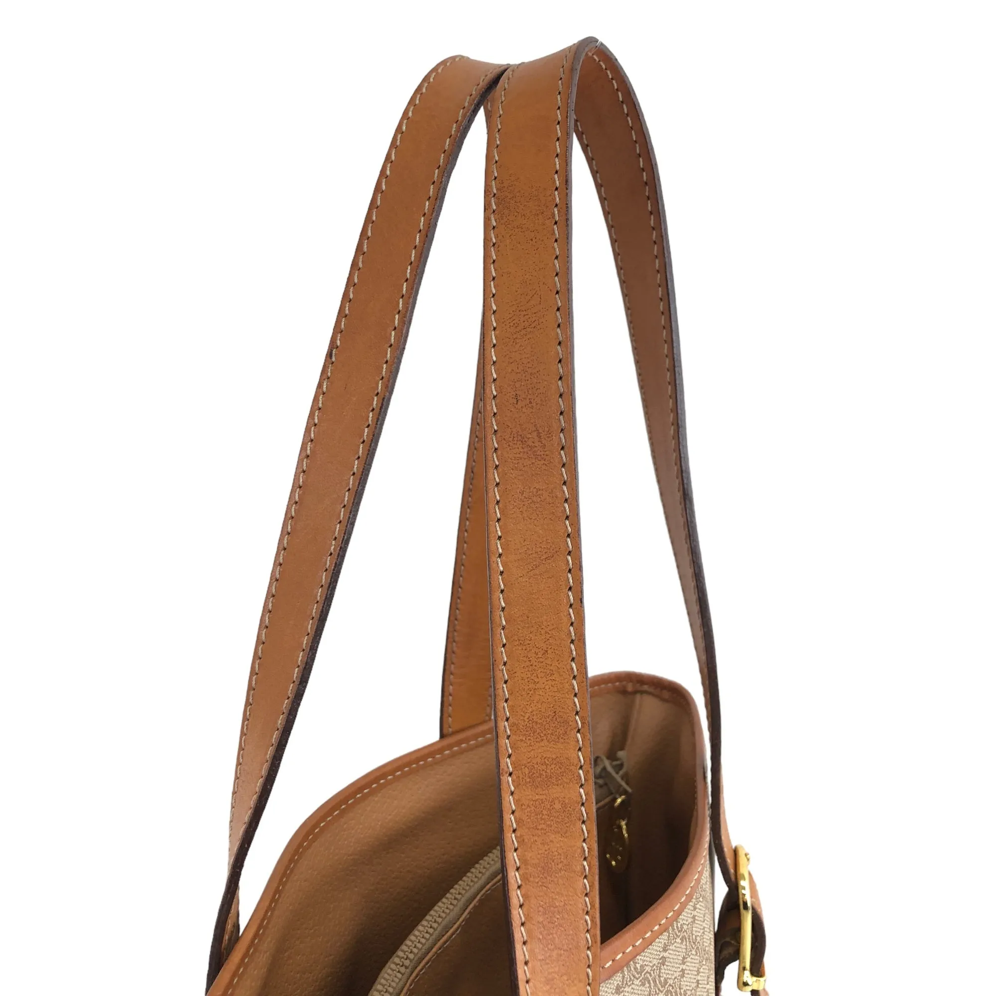 CELINE Macadam Blason Handbag Totebag Beige Vintage w8rs8z