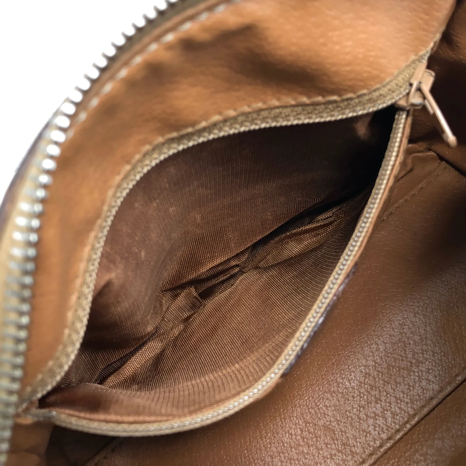 CELINE Macadam Two-way Handbag Shoulder bag Brown Vintage mncvkw