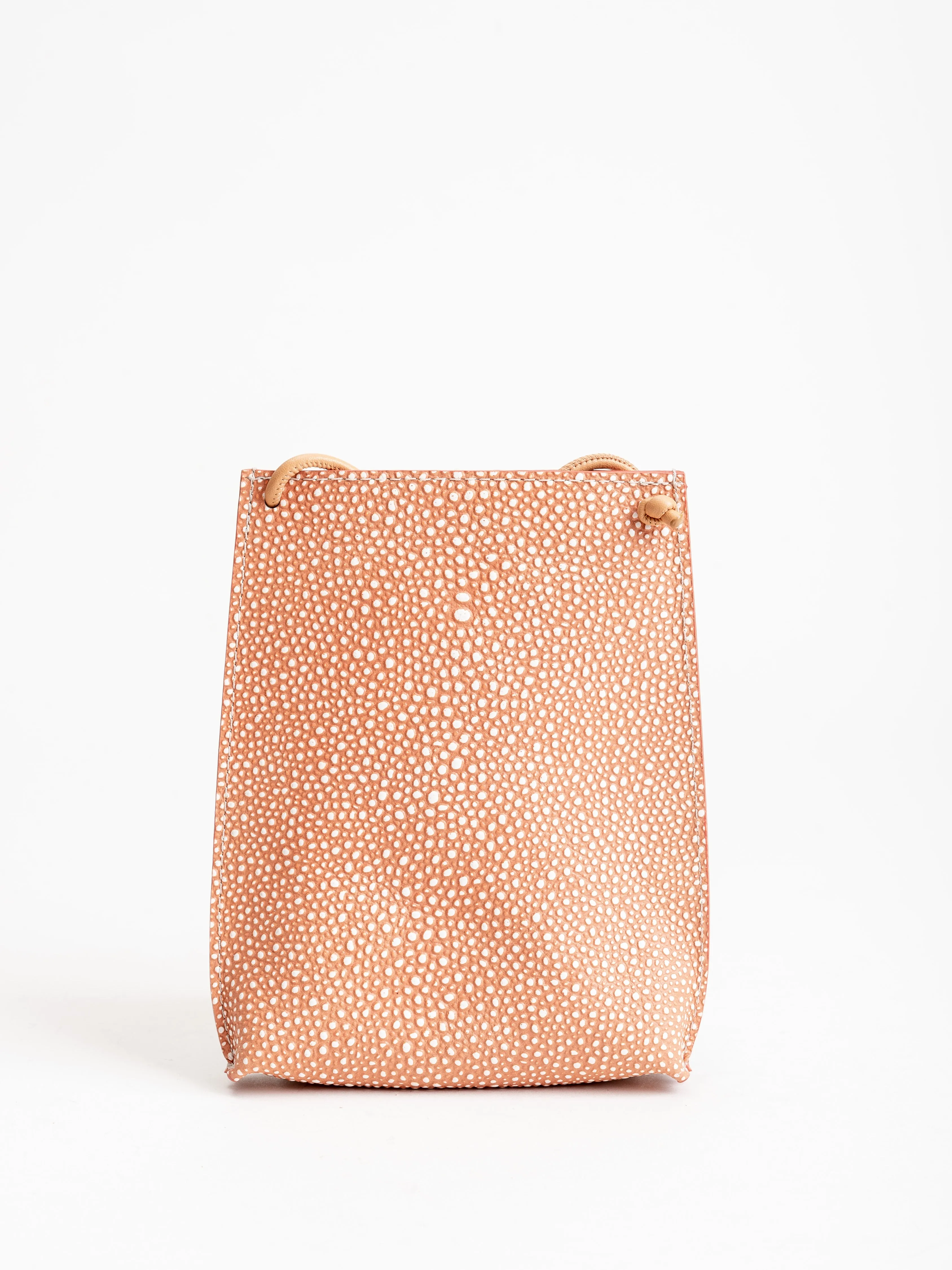 cell pouch - coral shagreen