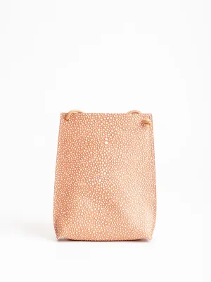 cell pouch - coral shagreen