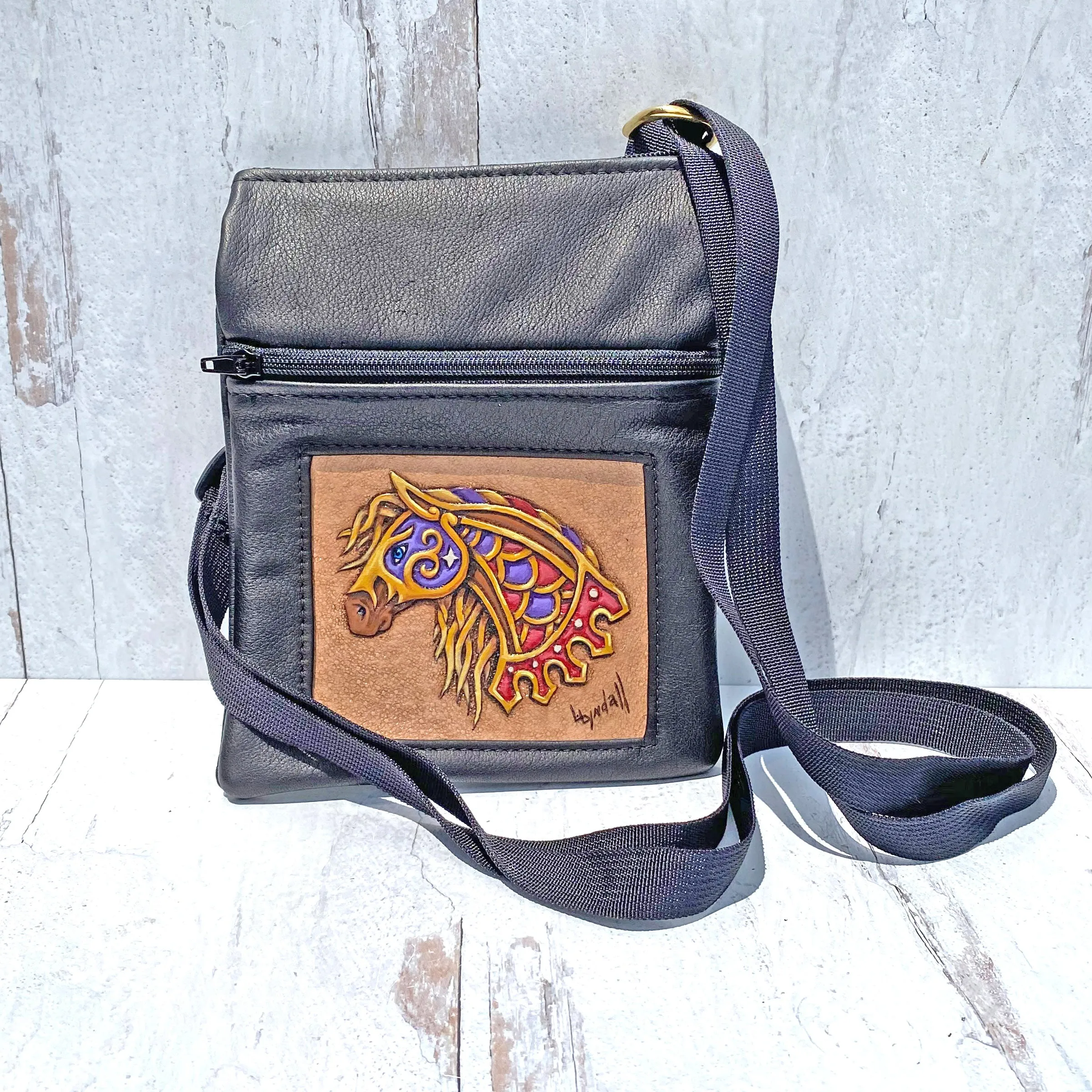 Celtic Horse Head 2 Zipper Bag