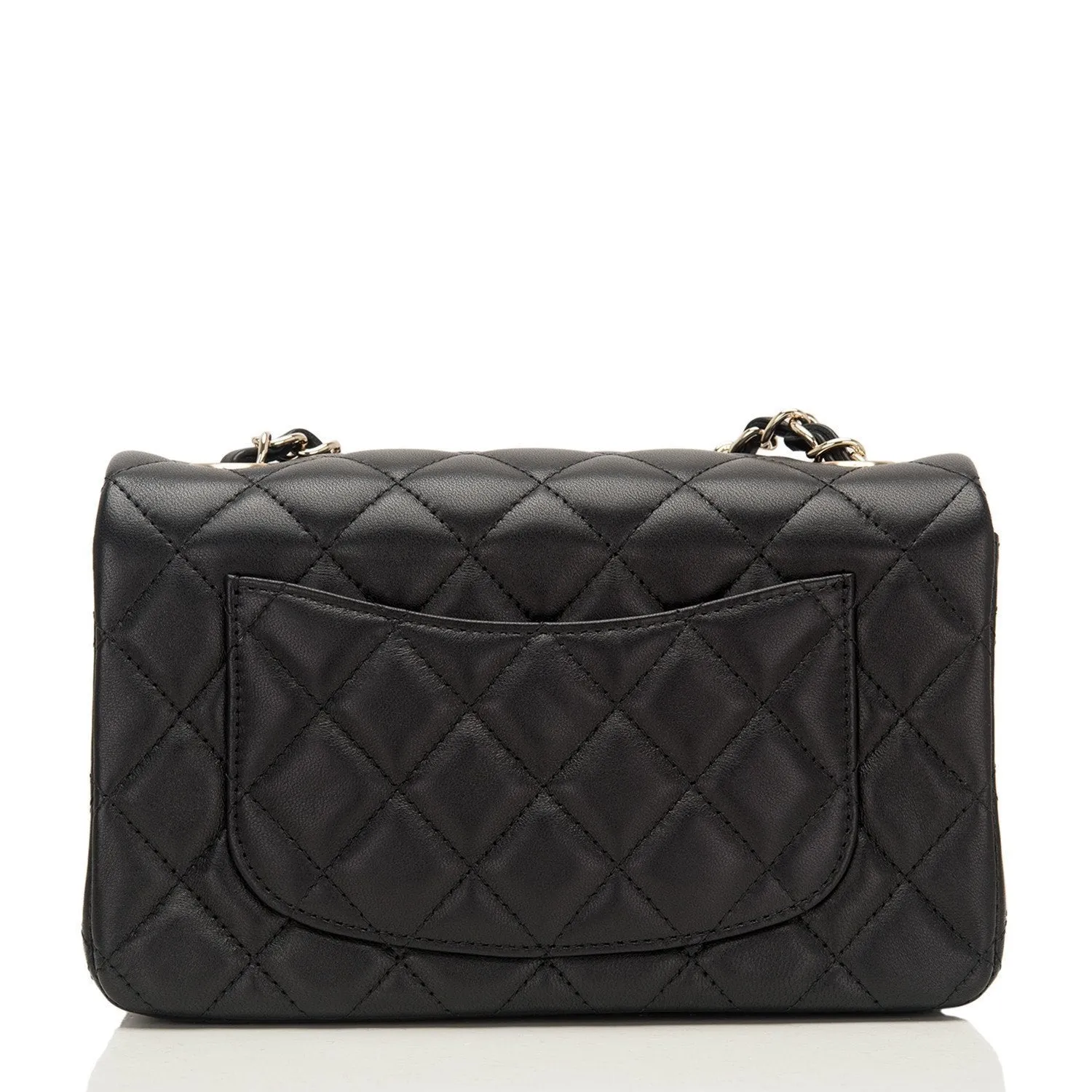 Chanel Lambskin Mini Rectangular Classic Flap with Gold Hardware