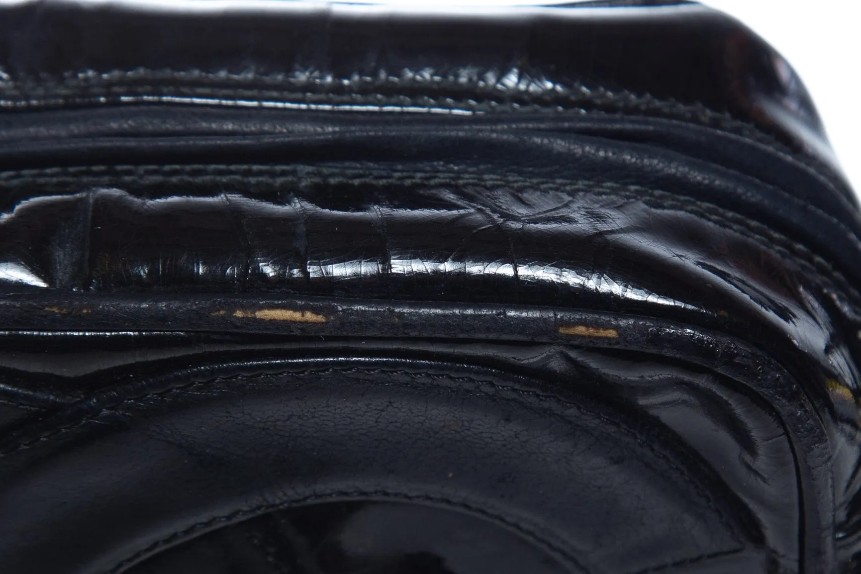 Chanel Vintage 1986/88 Black Patent Leather CC Camera Handbag