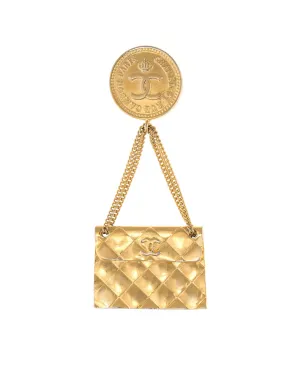 Chanel Vintage Brooch Quilted Handbag Circa 1980s 31 Rue Cambon
