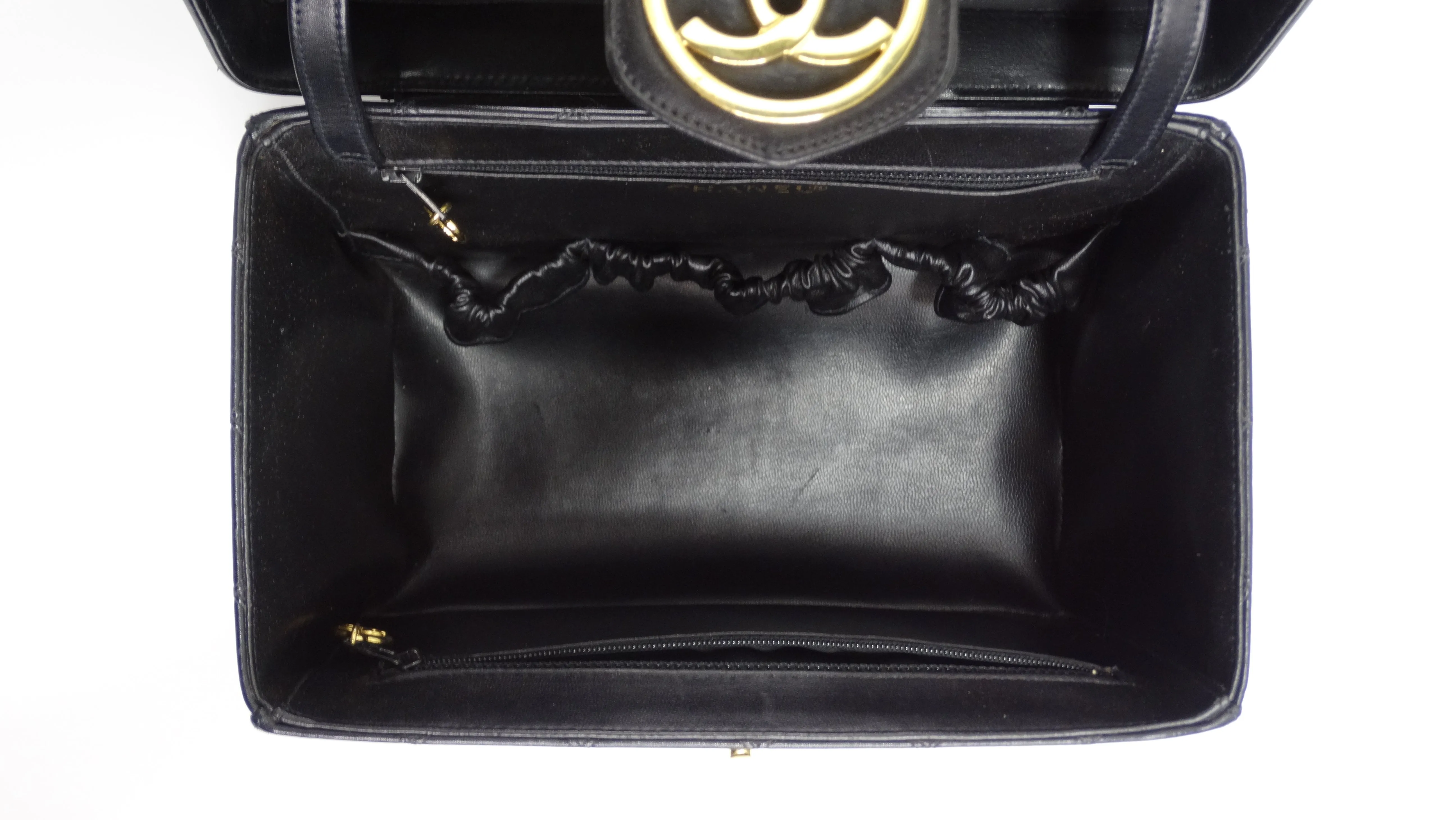 Chanel Vintage Quilted Leather Vanity Case