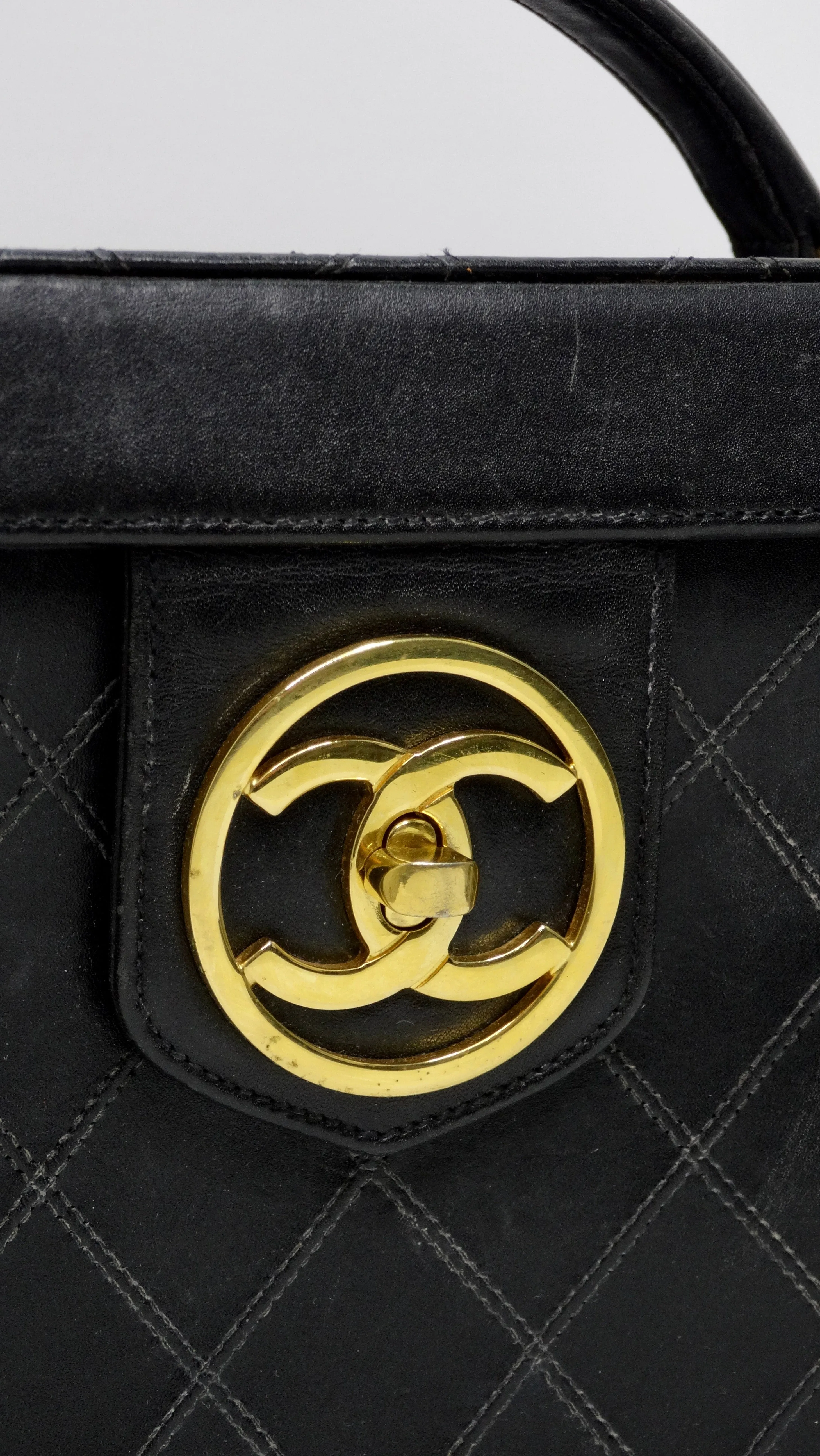 Chanel Vintage Quilted Leather Vanity Case