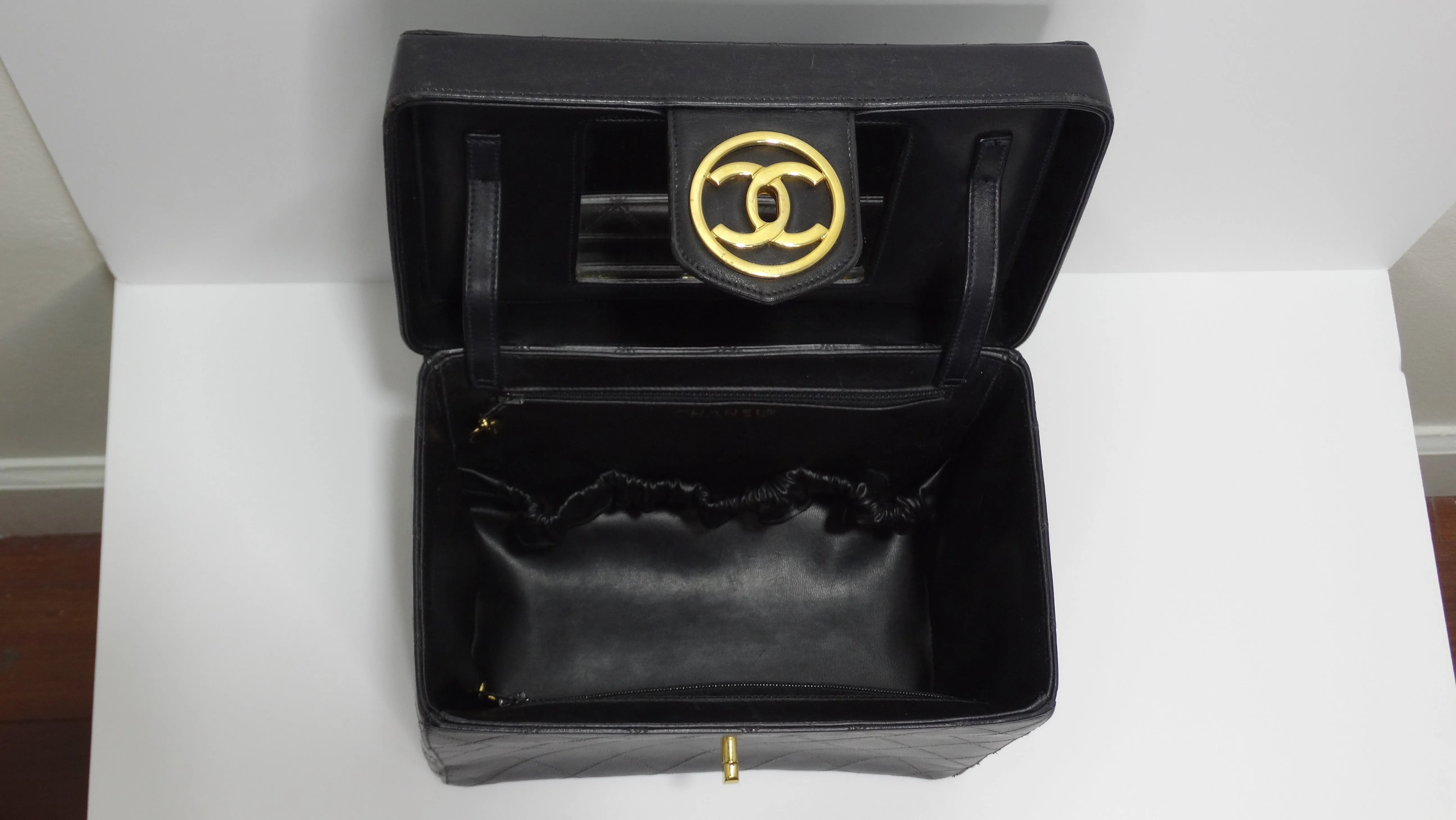 Chanel Vintage Quilted Leather Vanity Case