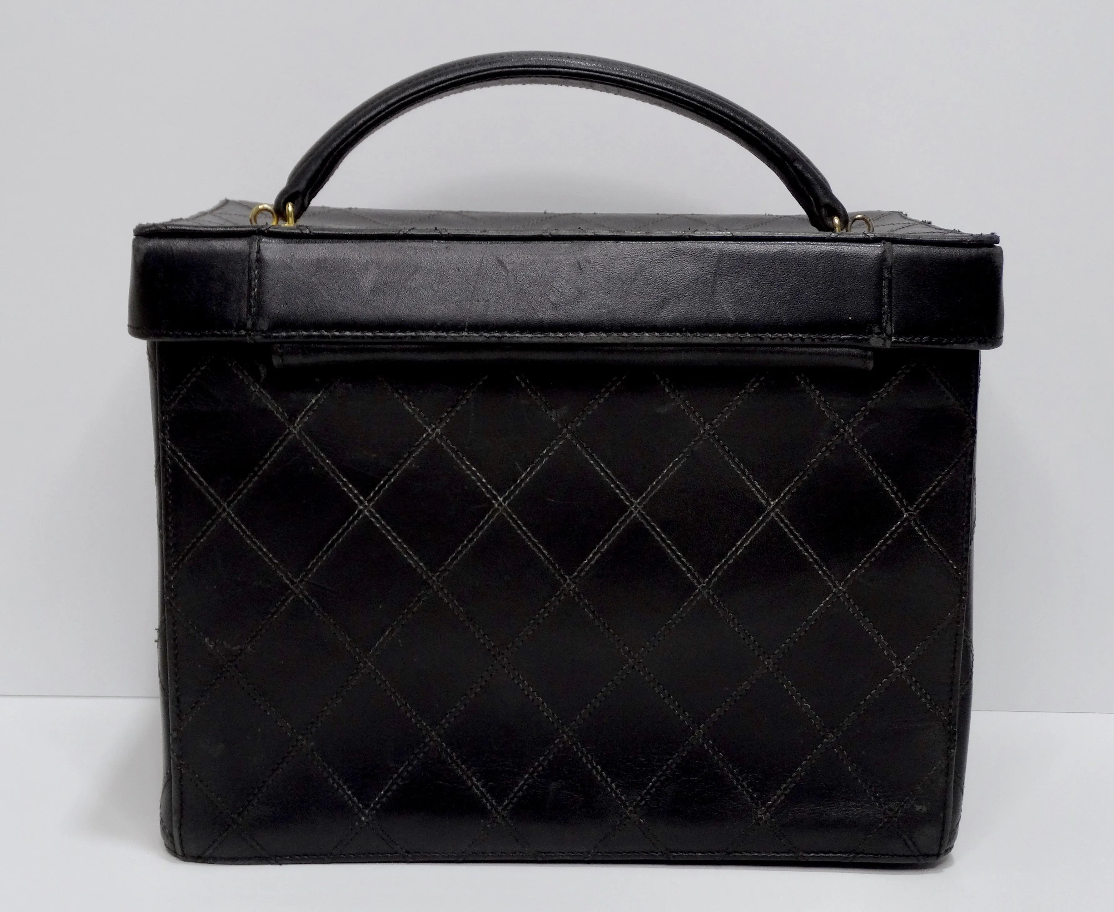 Chanel Vintage Quilted Leather Vanity Case
