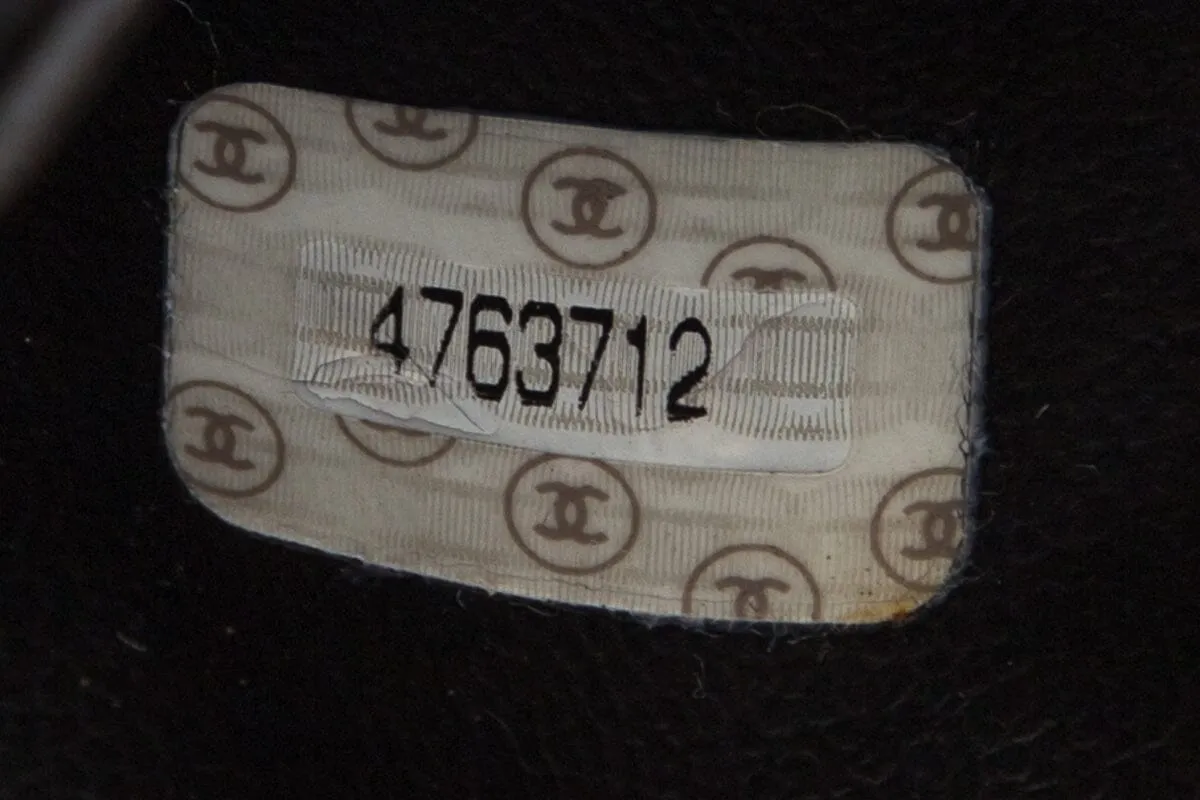 Chanel Vnitage 1996/97 Black Caviar Coco Mark Vertical Vanity Bag