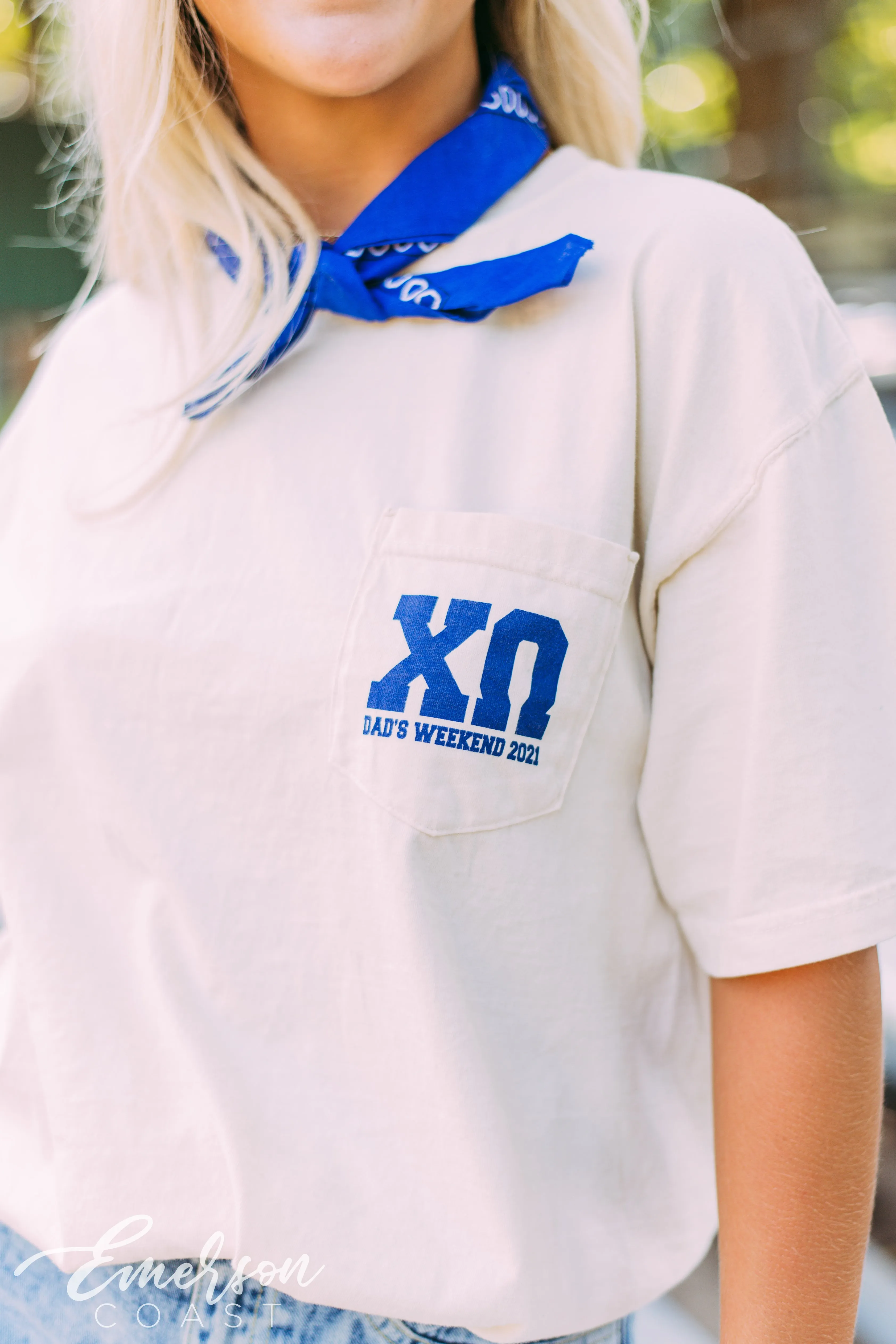 Chi Omega Vintage Mascot Dads Weekend Tee