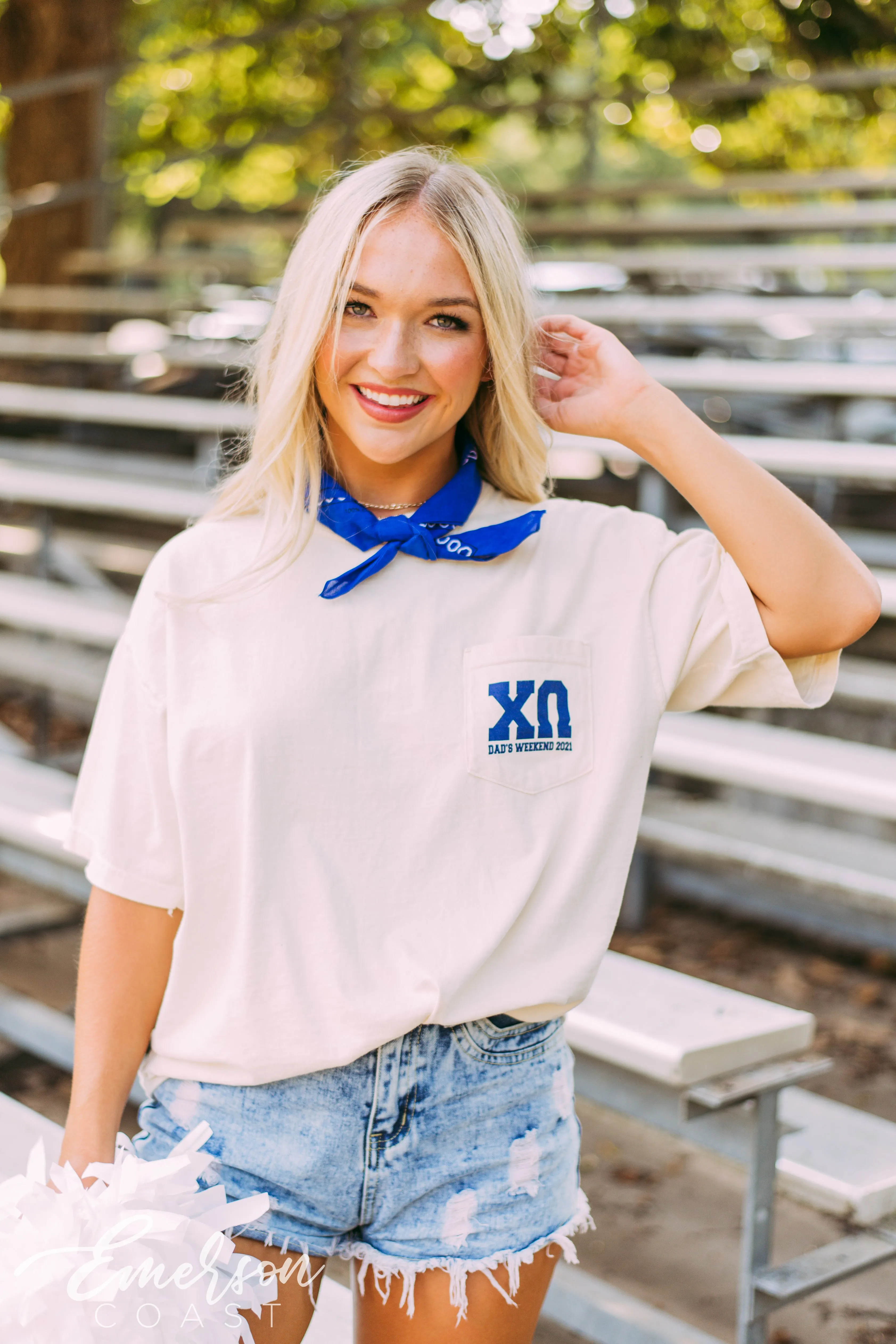 Chi Omega Vintage Mascot Dads Weekend Tee
