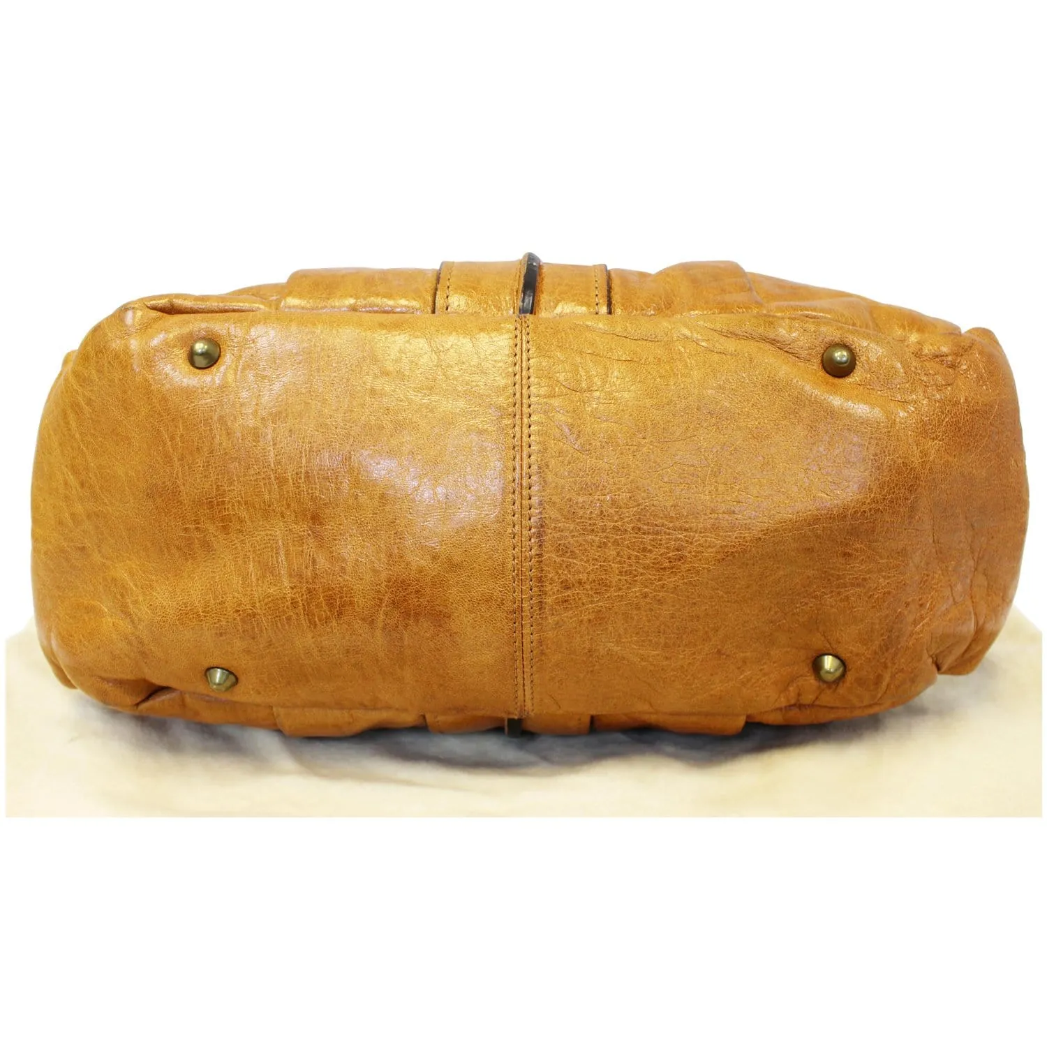 CHLOE Heloise Large Shoulder Handbag Brown Tan