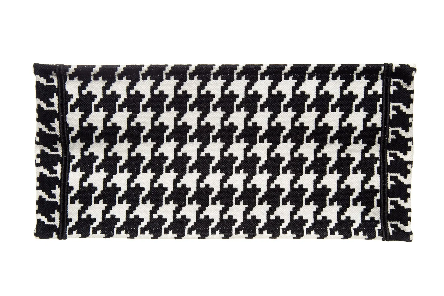 Christian Dior Black and White Houndstooth Book Tote